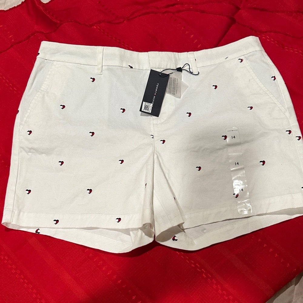 Tommy Hilfiger White Shorts with Red Accents